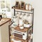 4-Tier Kitchen Rack Microwave Stand Coffee Bar Organizer Brown